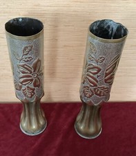 Paire obus cuivre travail