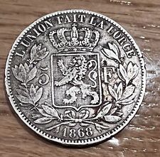 5Francs argent Léopold II Roi des Belges -1869