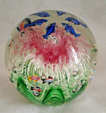 Gorgeous and Imposing Paperweight Sulfide Clipboard with Marine Decor