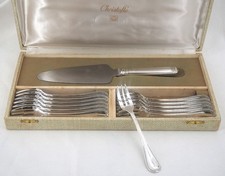 Christofle Malmaison, cake set: 12 forks + shovel to serve.