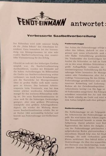 Rare broschüre fendt - rare, ***