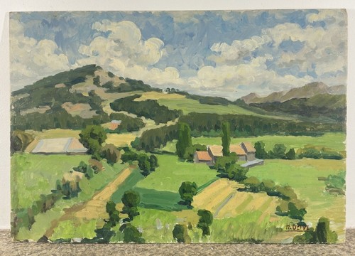 Huile sur panneau signée - ,