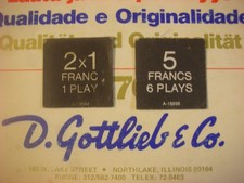 flipper Gottlieb, étiquettes