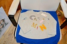  catimini tee shirt neuf 4 ans gris avec strass lettre tres beaux super modele