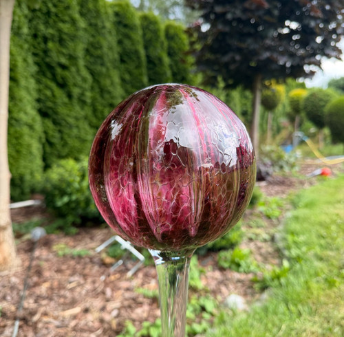 Boule verre optique rose - en,