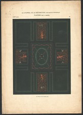 1910 Lithographie Plafond Art