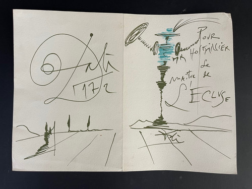 Estampe dali 1972 dédicace - estampe, &