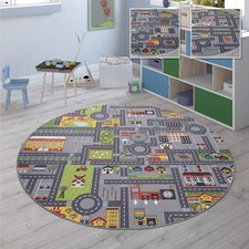 Tapis Enfant Rond Gris Chambre