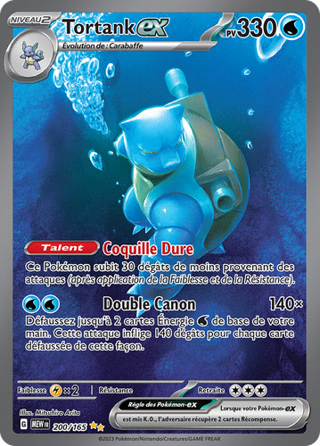 Carte pokémon tortank - pokémon, tortank-ex
