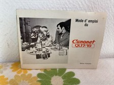 Ancien Mode D’emploi Notice Canonet QL17/19 Appareil Photo Argentique 