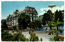 CPSM PF Switzerland - MONTREUX - 873. La Piscine du Casino et l'Hôtel Eden