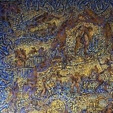 Beatrice Bescond (Buddha 1988) Large Acrylic on Canvas