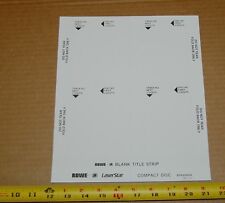 Rowe AMI CD-100 jukebox full sheets of blank title strip cards, 25 x 4 = 100 