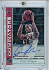 2020-21 Donruss Dennis Rodman Hall Dominator Signatures Auto #'d 49/49