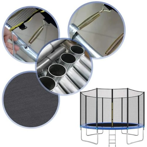 Trampoline rond bleu jardin - rond,