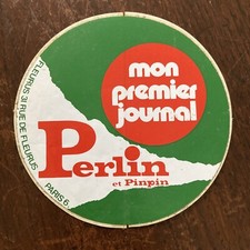 Vintage Perlin and Pinpin My First Journal Advertising Sticker Sticker