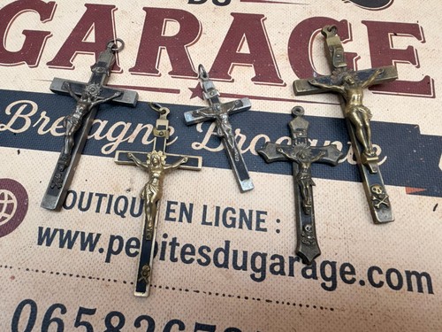 Lot ancien crucifix croix - lot,