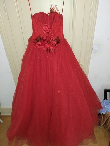 Robe mariée rouge bustier - rouge,
