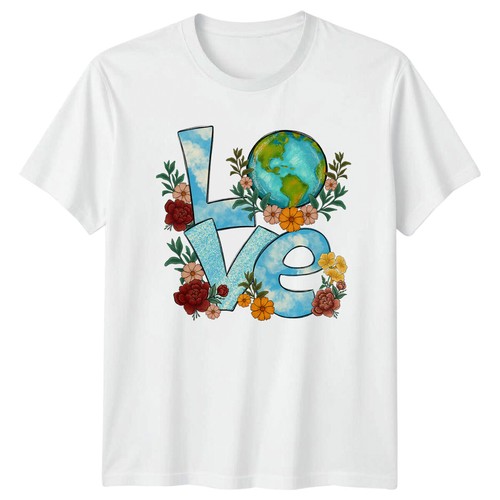 Shirt graphique love earth - t-shirt,