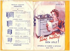 "PARIS (XVI°) CHIMNEYS / COOKERS gas "CHAPPEE" notice in 1949