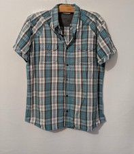 Chemisette bleue à carreaux