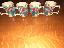 Set of 4 Rosenthal Flash Studio Line 3-3/4" Mugs, by Dorothy Hafner