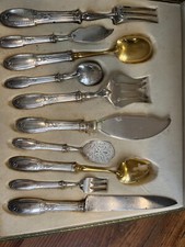 Serving Houseware Silver Minerva Punch Covered Knife Fork Silver