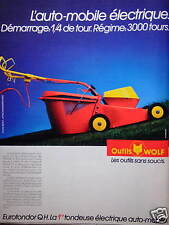 ADVERTISING TOOLS WOLF EUROTONDOR QH THE 1st ELECTRIC CAR MOWER - MOBILE