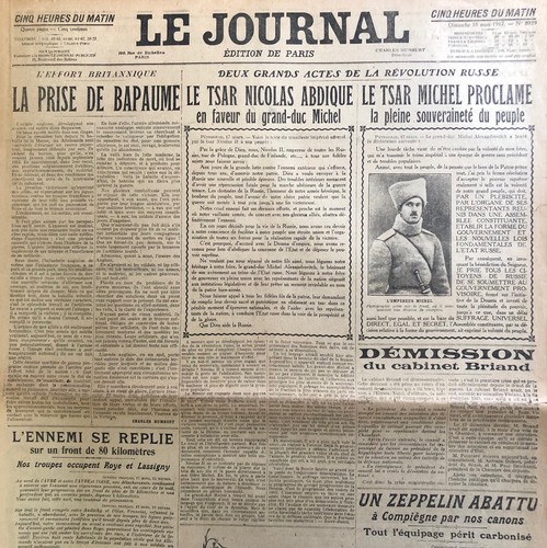 Quotidien journal ww1 - quotidien, le