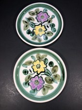 Boch Belgium In The Mood 8” Salad Plates Set Of 2 Purple Yellow Green   B