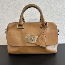 MULBERRY Del Rey Hand Bag Brown Glossy Goat Leather Turn Lock from Japan