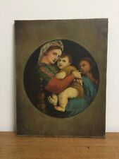 Virgin and Child Oil On Canvas Reproduction of Raphael’s Painting.”