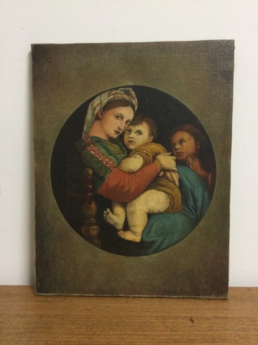 Vierge enfant huile sur - huile,