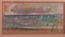 Voiliers au large , Normandie