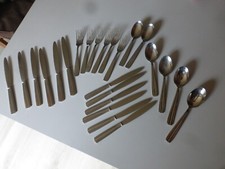 Lot 24 Couverts Inox fourchette cuillères couteaux