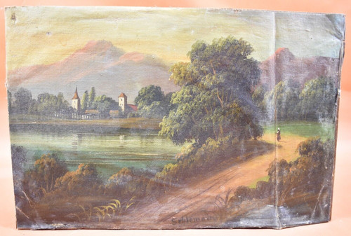 Peinture huile sur - peinture, toile