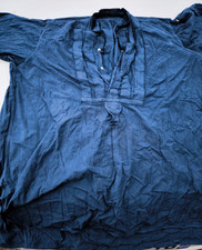 chemise paysan homme bleu