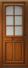 Porte D'entrée Bois Vitrée