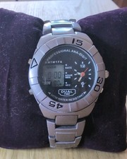 Montre Dual Time Professional Anologue - Digital Watch 3 ATM 39 mm Silver