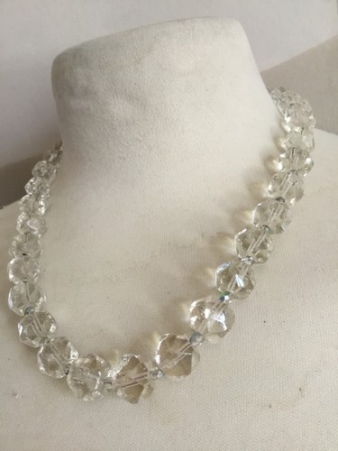 Collier vintage perles verre - collier,