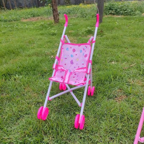 Poussette poupée pliable - poussette-poupée, rose