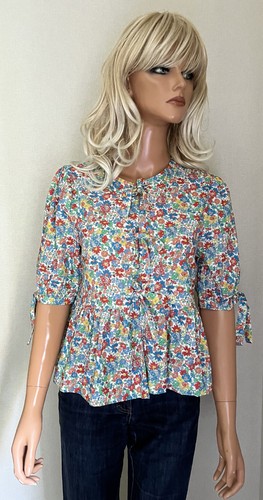 Blouse fleurie nœuds - fleurie,