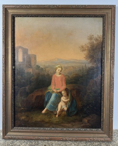 Ancienne huile sur toile - ,