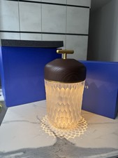 lampe a poser saint louis, en bois et crystal 