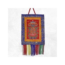 Tenture bouddhiste rouge