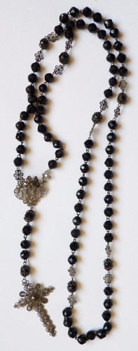 Grand chapelet perles jais