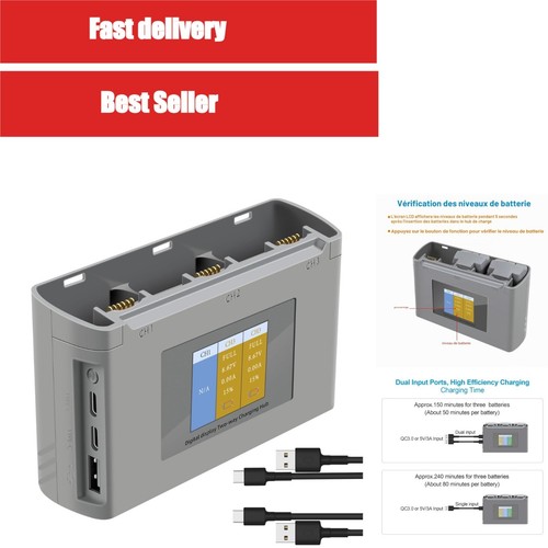 Chargeur batterie lcd pour - chargeur, de