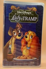 Lady and the Tramp VHS Disney Clamshell Masterpiece Acceptable-G Condition
