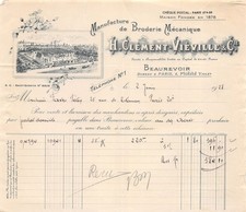 Invoice 1928 MANUFACTURE DE EMBRODERIE MECHANIQUE H CLEMENT VIEVILLE A PARIS -