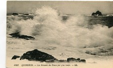 QUIBERON card Les Brisants des Etaux par gros temps 